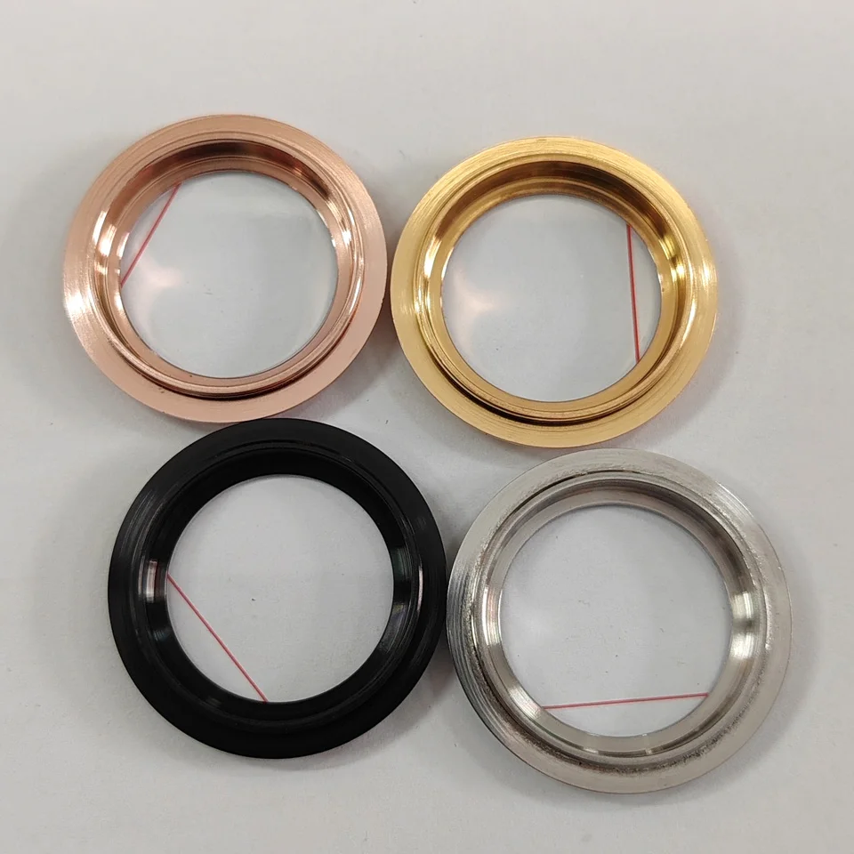35.5mm Transparent Watch Cover for NH35 Movement 40MM SUB Stainless Steel Back Cover for 39.5MM Retro Watch Case Repair Parts