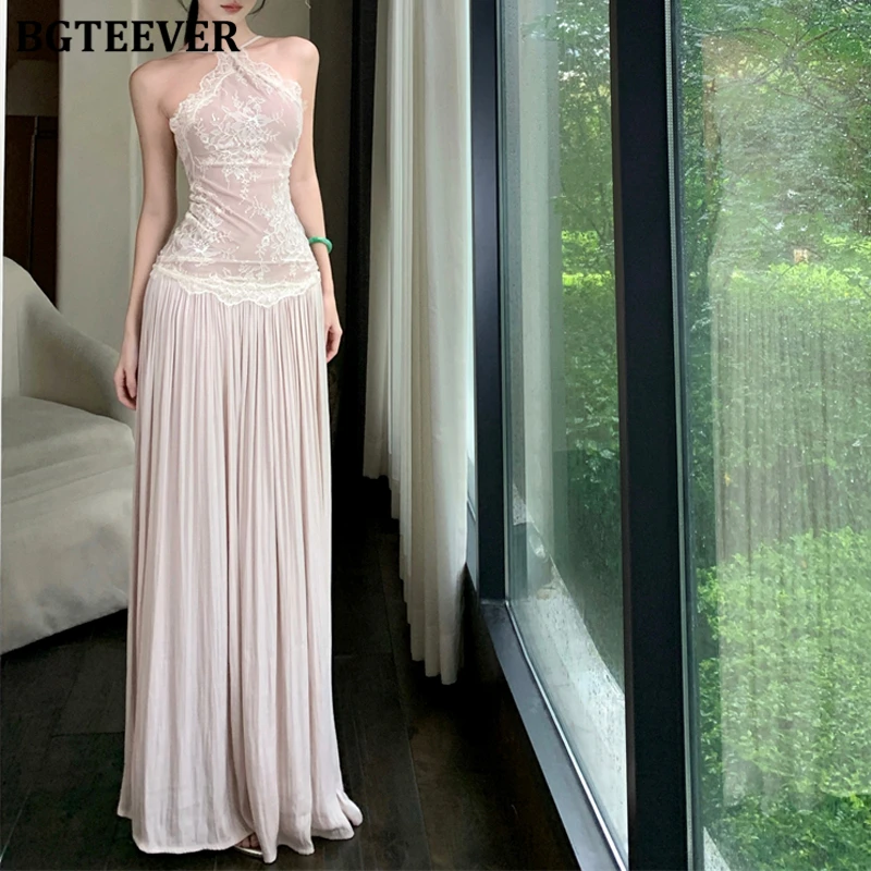 

BGTEEVER летнее стильное женское лоскутное кружевное облегающее платье на тонких бретельках элегантное женское платье без рукавов с тонкой талией на бедрах