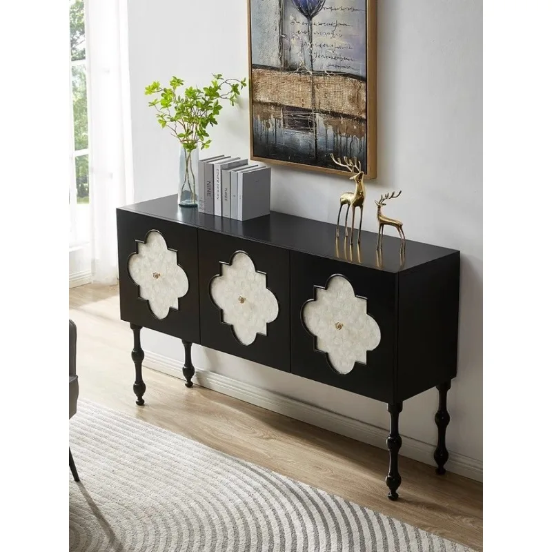 French solid wood simple side cabinet foyer cabinet living room shell