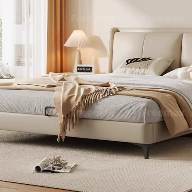 Replica Minimalist Light Luxury Bed Double Modern High Quality Aesthetics Designer Bed Adult European Muebles Unique Furniture