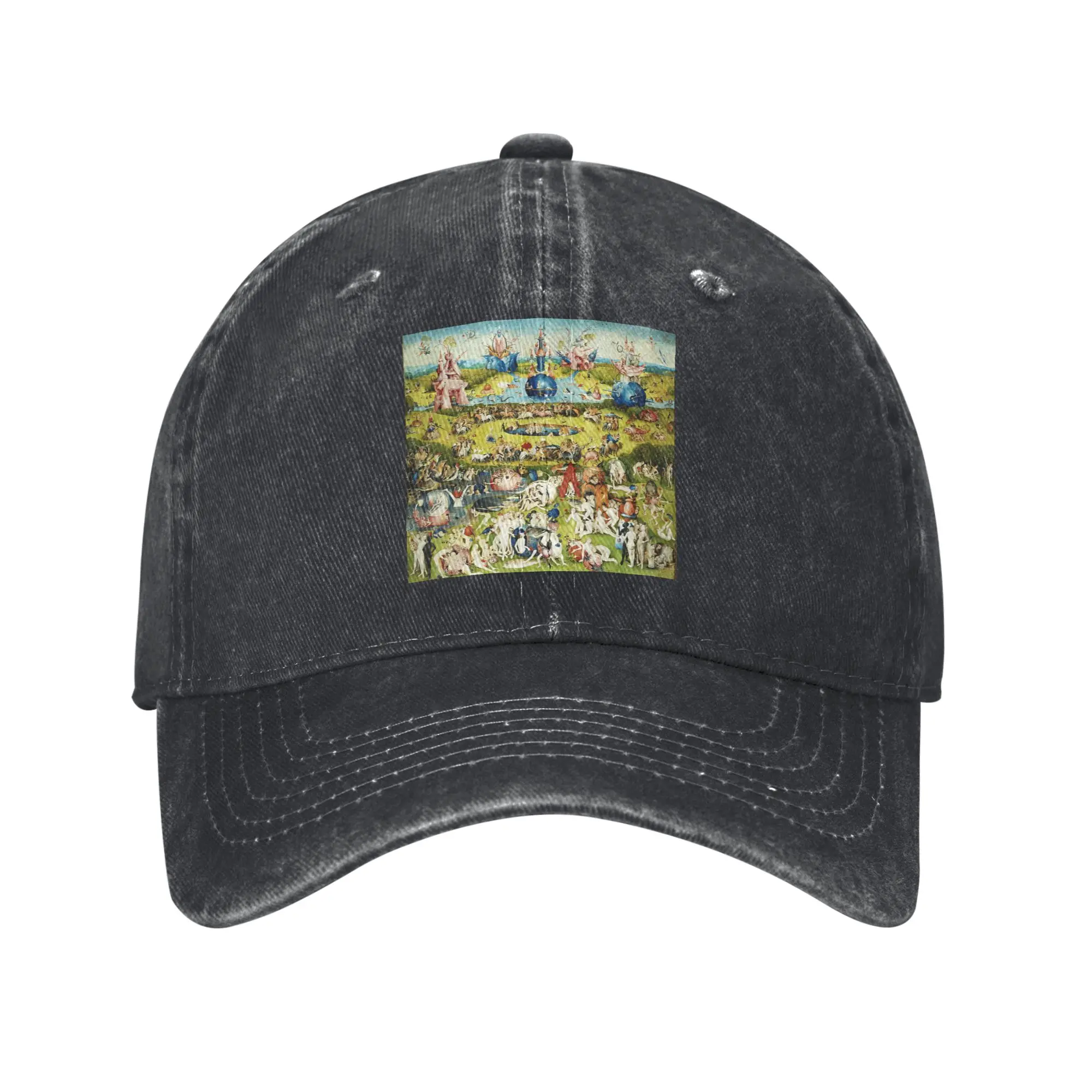 Hieronymus Bosch The Garden of Earthly Delights Washed Baseball Cap  Sun Trucker Hat Summer Men Women Sports Baseball Caps