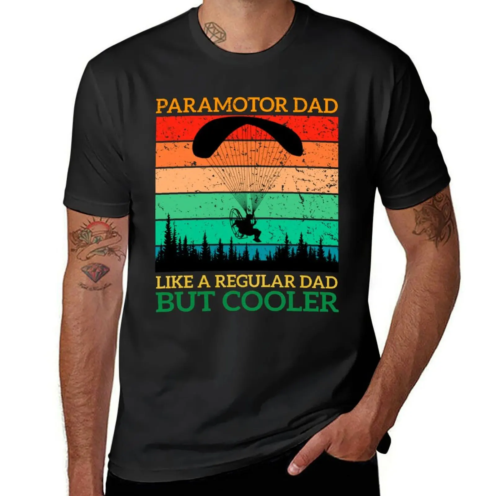 

Paramotor Dad Like A Regular Dad But Cooler Vintage paramotoring T-Shirt Aesthetic clothing kawaii clothes men t shirt