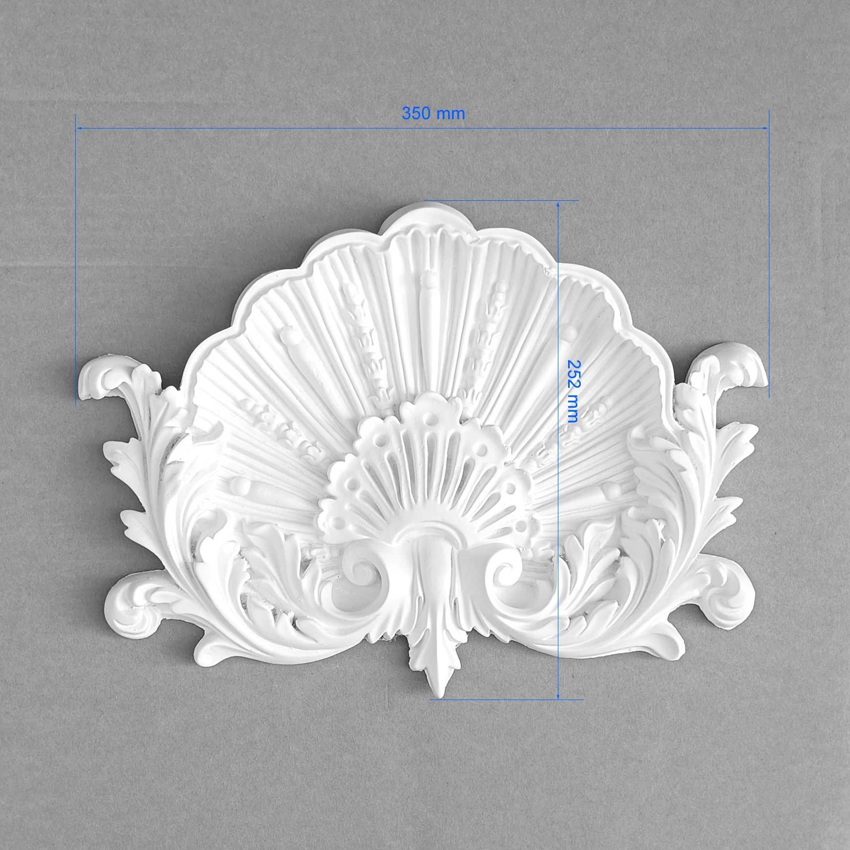 Polyurethane Lintel Badge Decoration Classic European Style PU Wall Moulding Decor Fireplace Portal Decorative Element Ornament