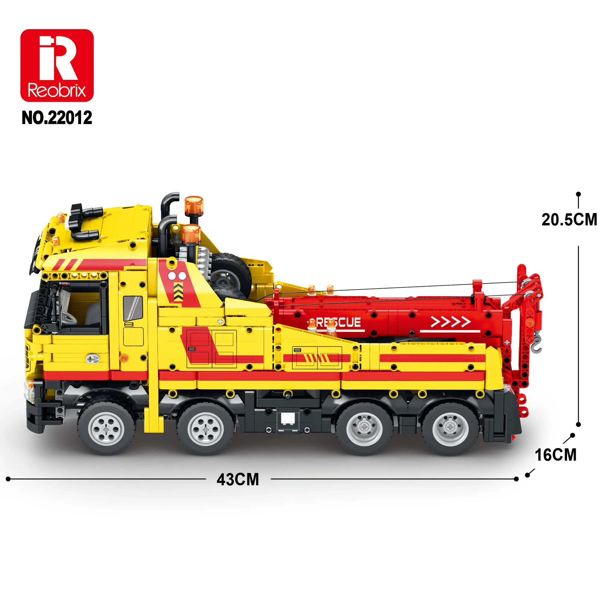 Technical RC Crane Wrecker Truck Building Blocks City Engineering Tow Truck Remote Control Excavator Constructor Bricks Toys