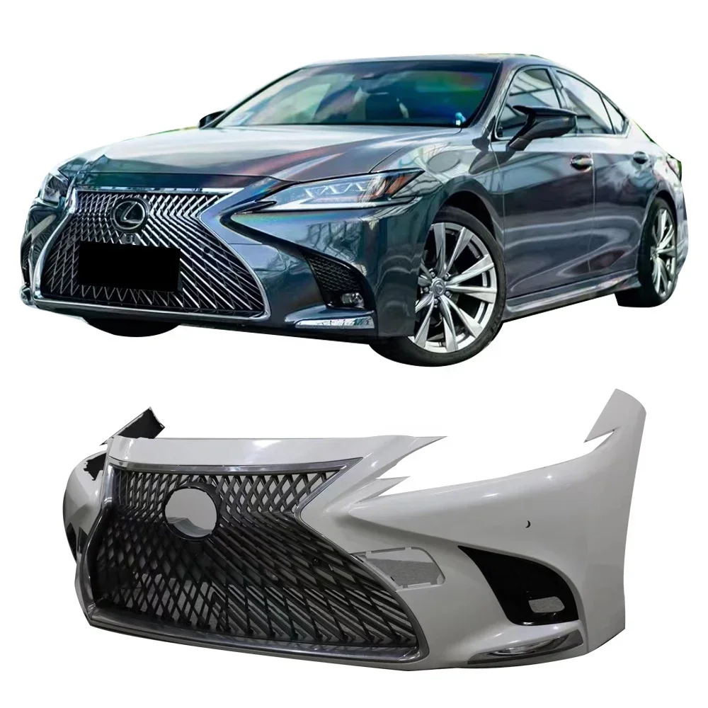 Autos Toß Stange Für 2018-2021 Lexus ES300 ES350 Front Stoßstange Für LEXUS ES 2018-2021 Bis LS Style Altes Upgrade Neues PP-Mat