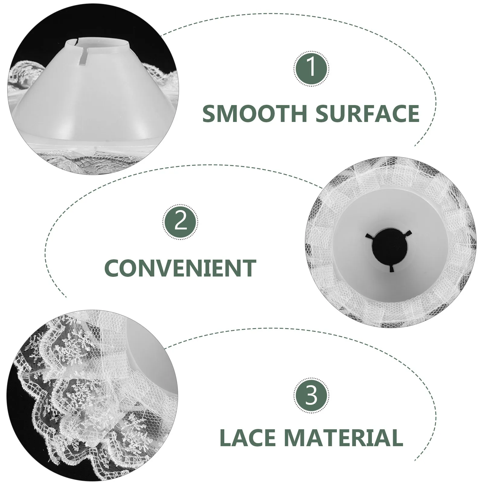2Pcs Bridal Floral Collar Lace Wedding Bouquet Handle Supports for Bouquet Flowers Decor Bridal Bouquets Handle