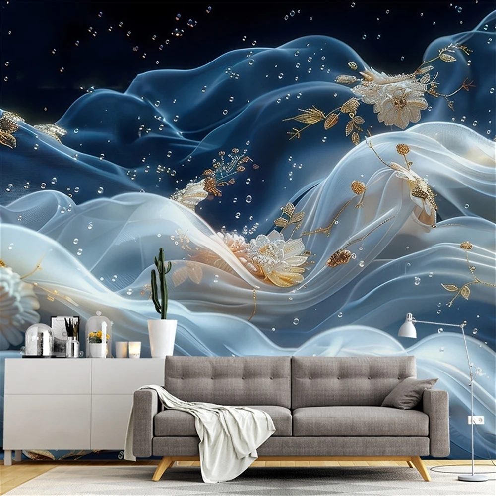 

Индивидуальные 3D фотообои с изображением цветов и бриллиантов для гостиной, дивана, телевизора, фоновой стены, спальни, настенные наклейки-обои