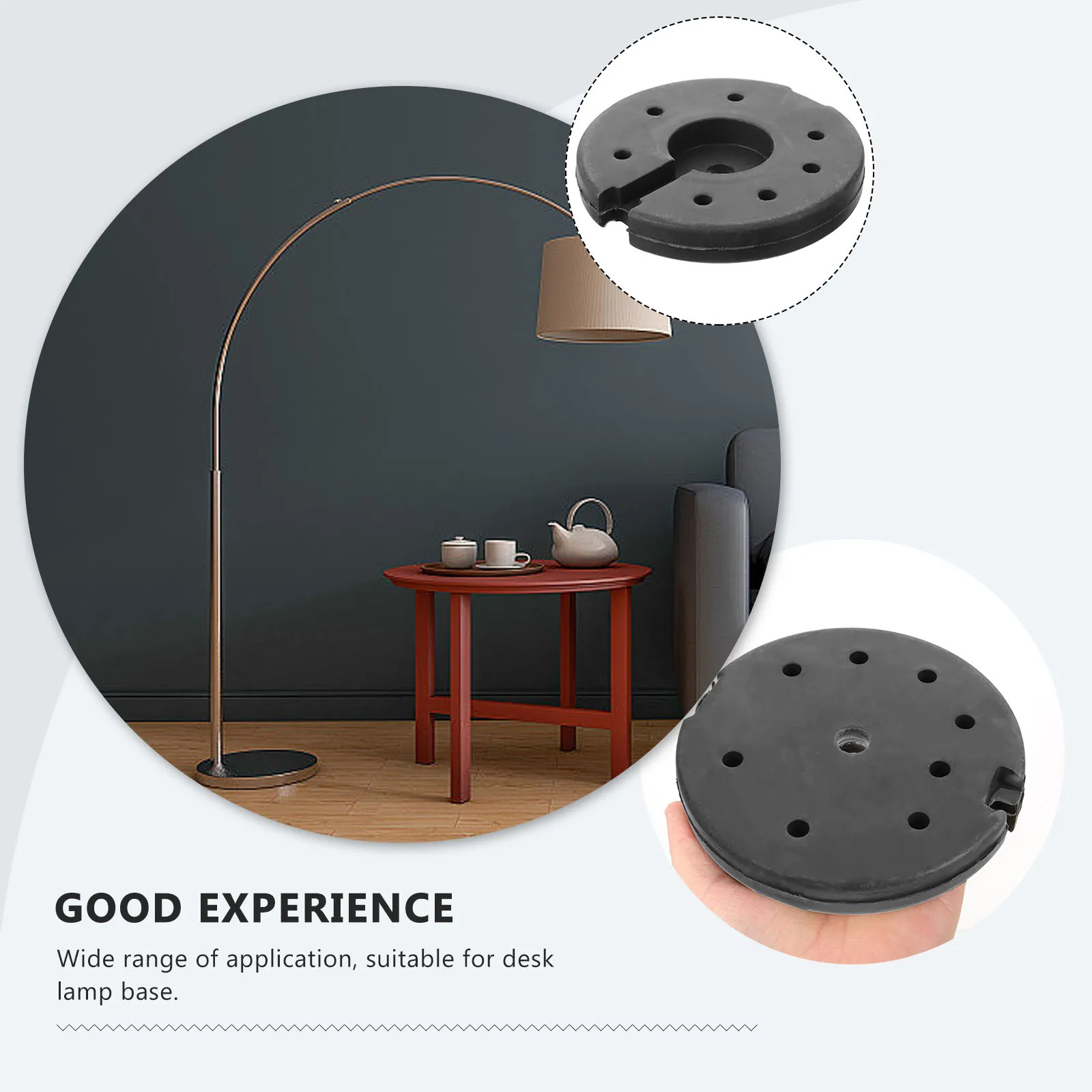 

1pcs Weighted Base Block 140x20 for Desk Table Lamp Counterweight Floor Iron Metal Loader Stable Replacement Round Bracket