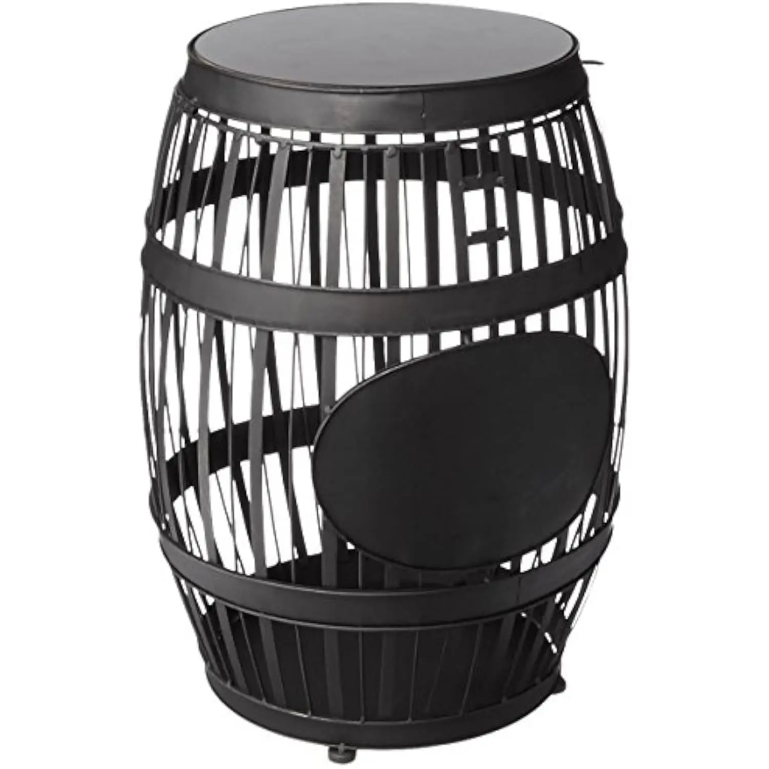 

Barrel Cork Catcher Accent Table – Metal Side Table with Wooden Top to Store & Display Used Corks - Holds 500 Corks