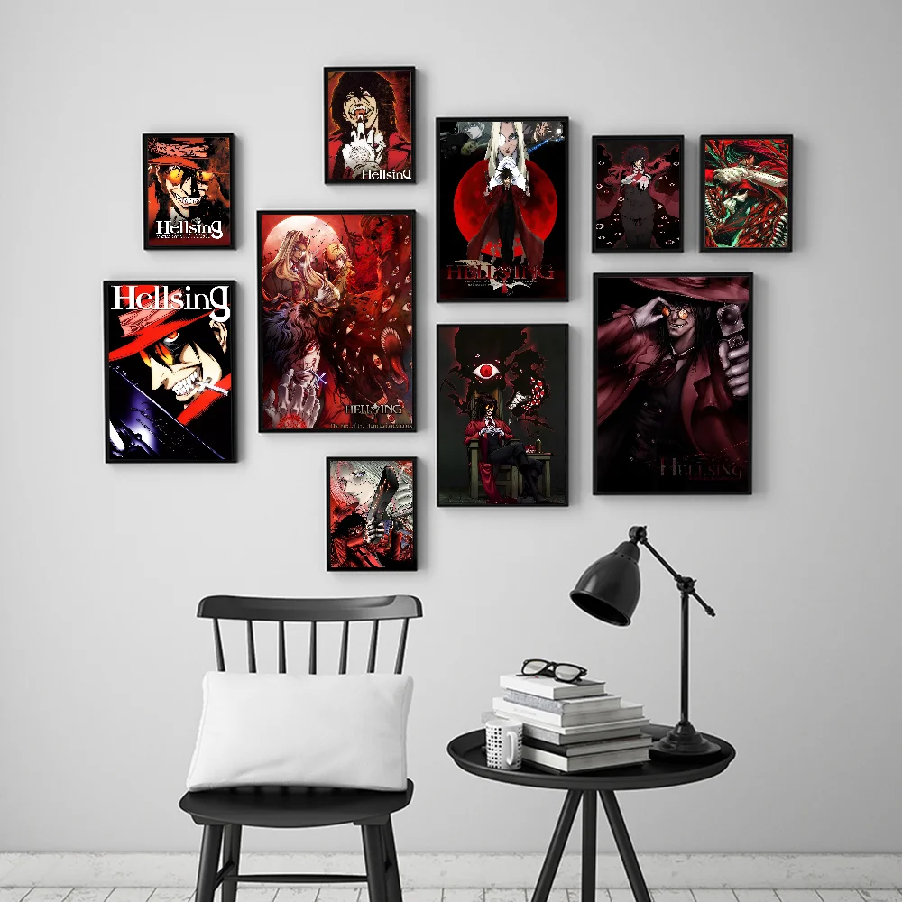 HELLSING Self-adhesive Art Poster Whitepaper Prints Posters Artwork Home Decor