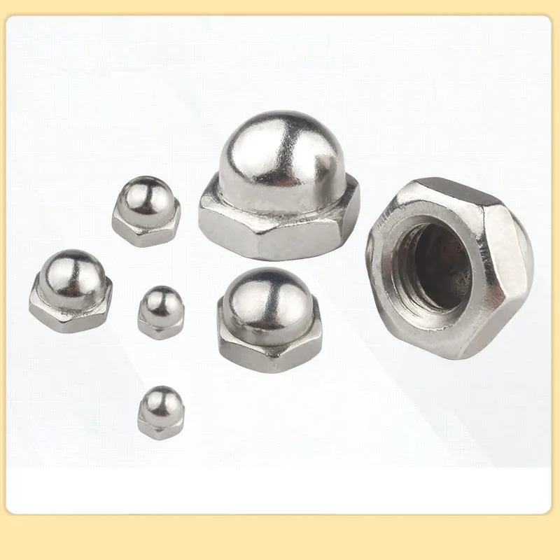 

M3 M4 M5 M6 M8 M10 Nickel-plated Cap Nuts Decorative Cover Semicircle Acorn Nut Free Shipping