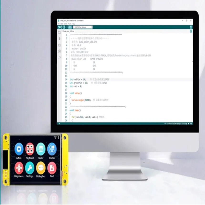 ESP32 development board WiFi Bluetooth 2.8 inch 240*320 smart display TFT module touch screen LVGL