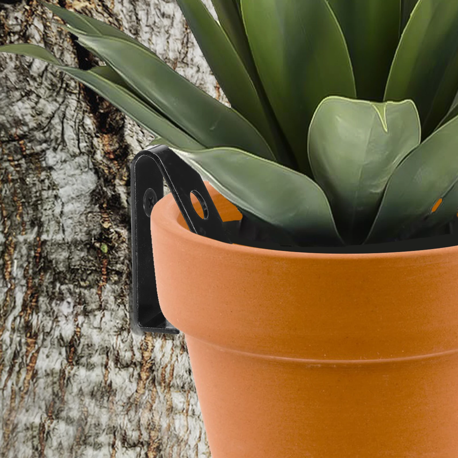 

12 Pcs Black Wall Hanging Flower Pot Bracket Hooks Planter Clips Indoor Outdoor Gardens Balconies Sturdy Material