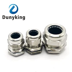 1Pcs Waterproof Cable Gland 304 Stainless Steel Glands IP68 PG7 PG9 M12 M16 Metal Joint PG13.5 M20*1.5 Cable Fixing Seal Joint