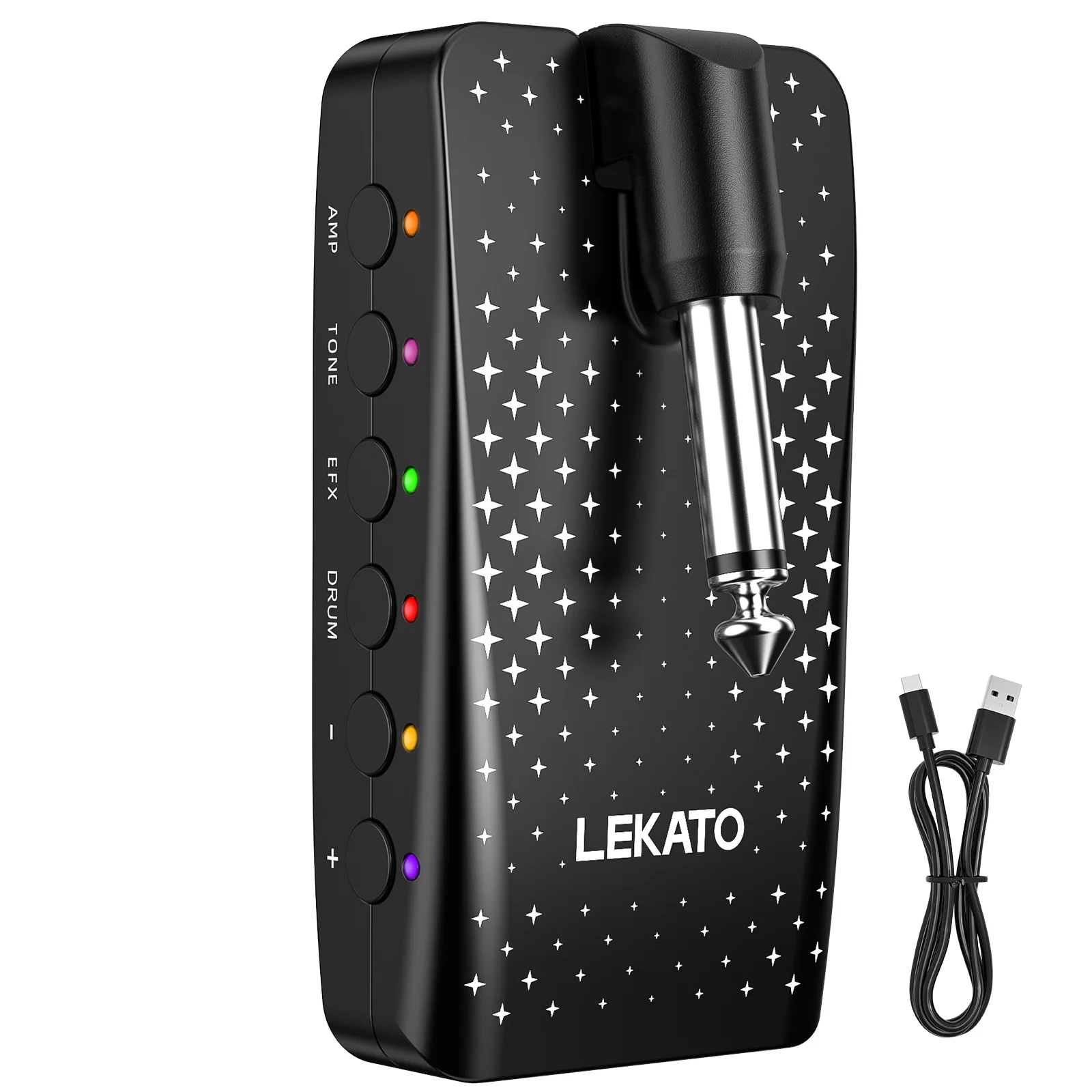 

Lekato Ep-01 Гитарный усилитель для наушников - 14 А Sims, 28 барабанных канавок, Bluetooth и USB-запись Otg для гитары и баса