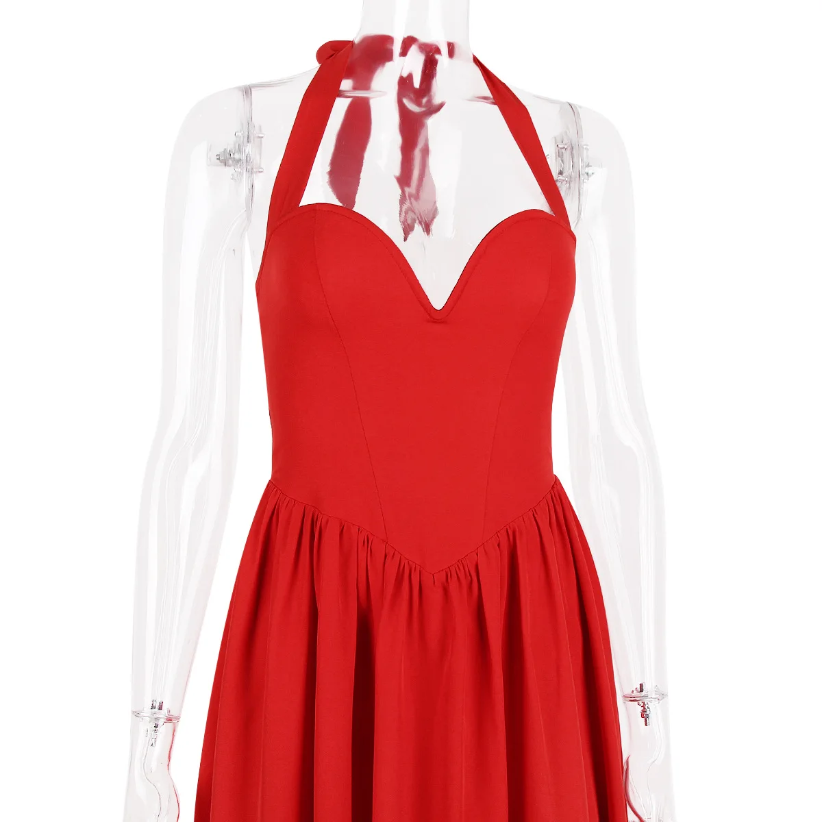 فستان صيفي مناسب ومتوهج بحمالات 2025 فساتين حفلات ضيقة حمراء أنيقة فستان كاجوال طويل مثير ملابس نسائية