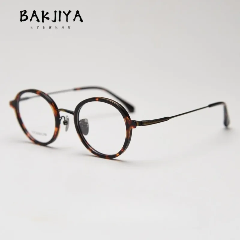 

Japanese Brand Retro Titanium Alloy Round Eyeglasses Frames Trend Men and Women Full Frame Optical Prescription Glasses Frames