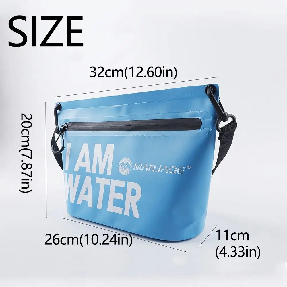 Bolsa de almacenamiento impermeable creativa, bolsa de natación portátil de PVC de gran capacidad con cremallera, bolsa seca impermeable flotante