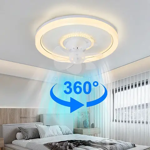 LED 현대식 천장 선풍기 조명, 360 °   회전 기능, 조명 포함, 원격 무제한 조정, 침실 장식 조명 Best5