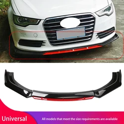 Universal Car Front Bumper Blade Lip for Audi A4 S4 A6 S6 Wagon Awant B6 B7 B8 Splitter Diffuser Lower Spoiler Body Kit Tuning
