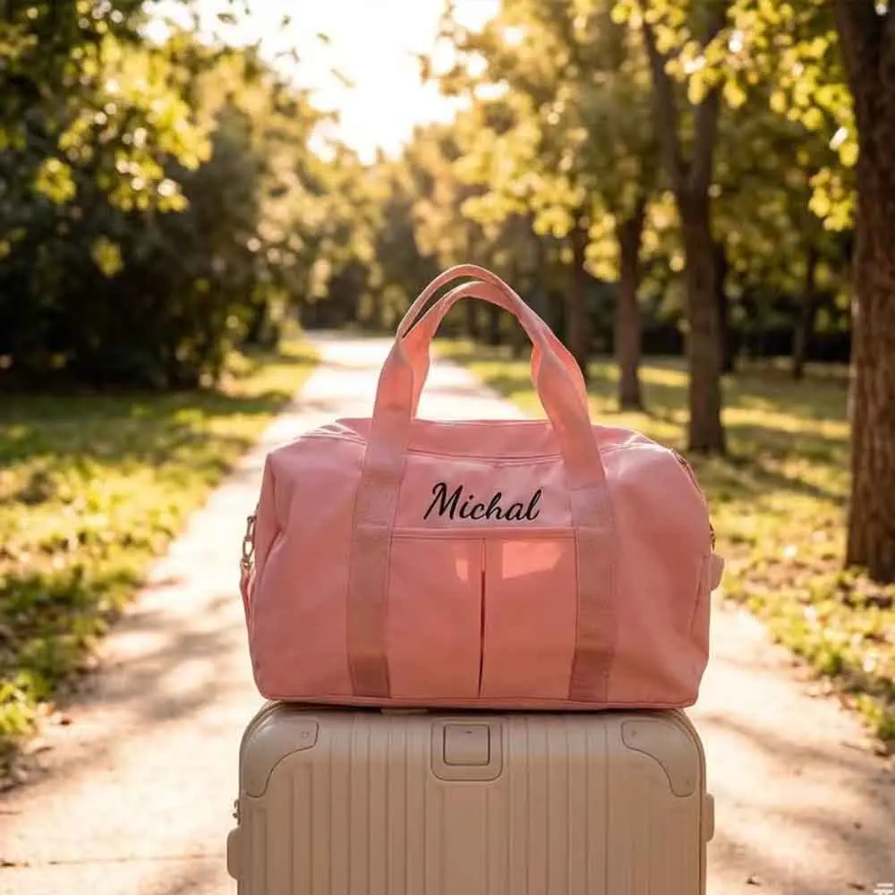 DIY Outdoor Travel Bag, Personalized Large Capacity Dry Wet Separation Fitness Bag, Yoga Bag, Embroidered Suitcases, Handbags