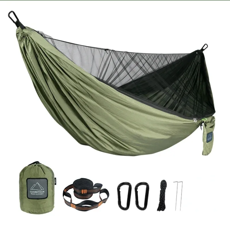 Portable Quick Set Up Mosquito Net Camping Hammock Outdoor Hanging Bed Sleeping Swing