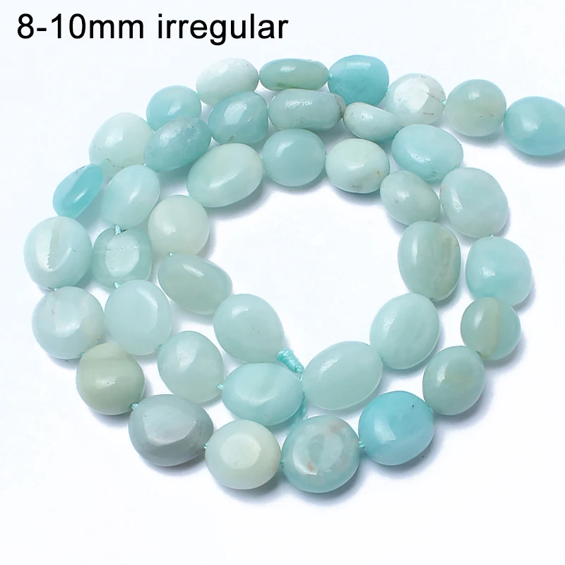 High Quality Natural Stone Faceted Round Irregular Amazonite Loose Spacer Stone Beads for Bracelets Necklace DIY Jewelry Making