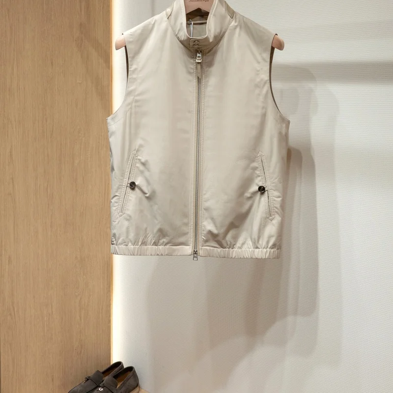 

Новый высококачественный мужской жилет Camry из трехслойной ткани с воротником-стойкой в стиле Old Money