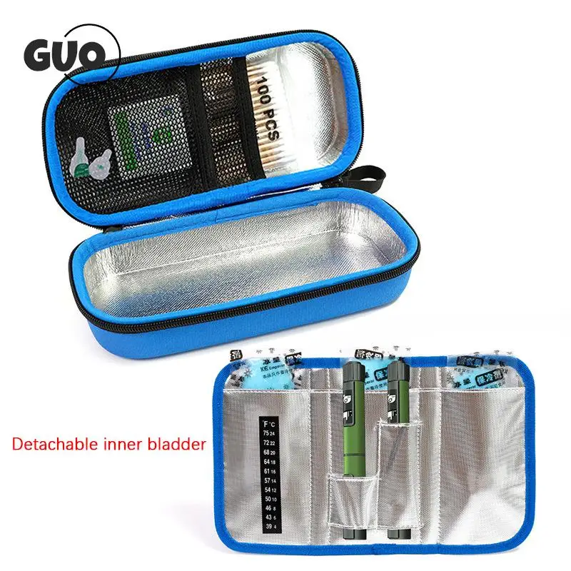 Aluminum Foil Ice Pill Box Insulin Pen Medical Cooler Bag Drugs Diabetic Insulin Travel Case Cooling Storage Protector First Aid