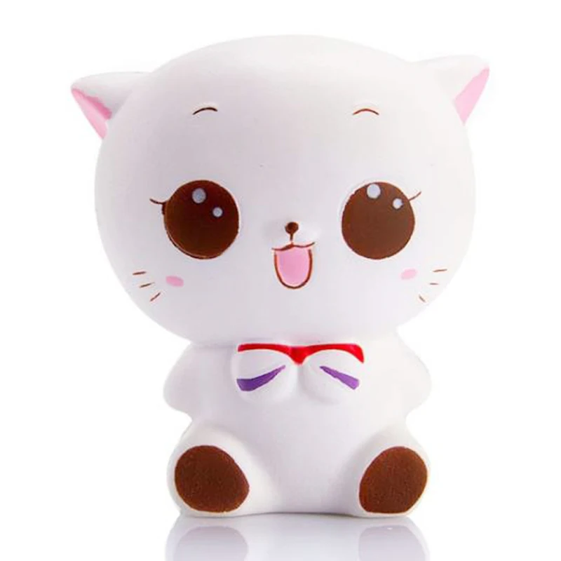 Jumbo Cute Cat Squishy Cartoon bambola Montessori spremere giocattoli lento aumento crema morbida profumata antistress giocattolo regalo per bambini