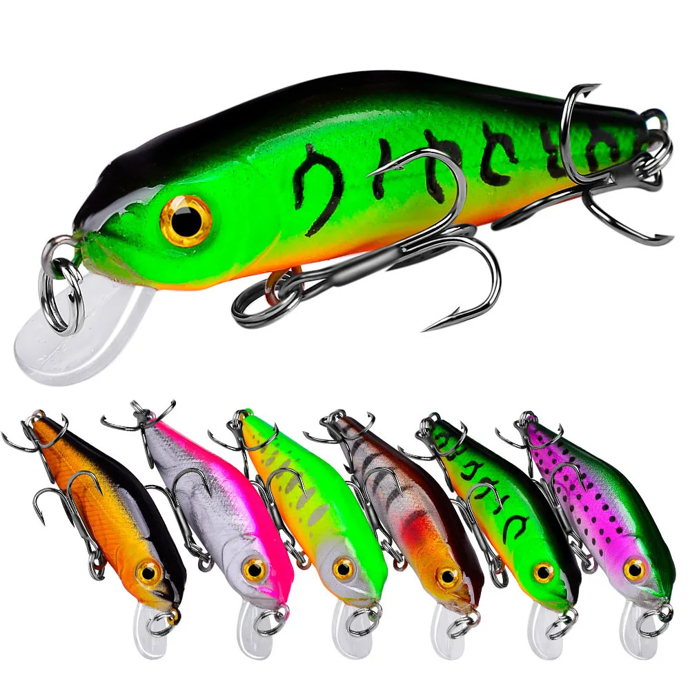 

New 5g 6.2cm Floating Lure Fishing Lure Minnow Hard Bait Swing Crankbait Crazy Wobblers Tackle Artificial Bionic Crank Lures