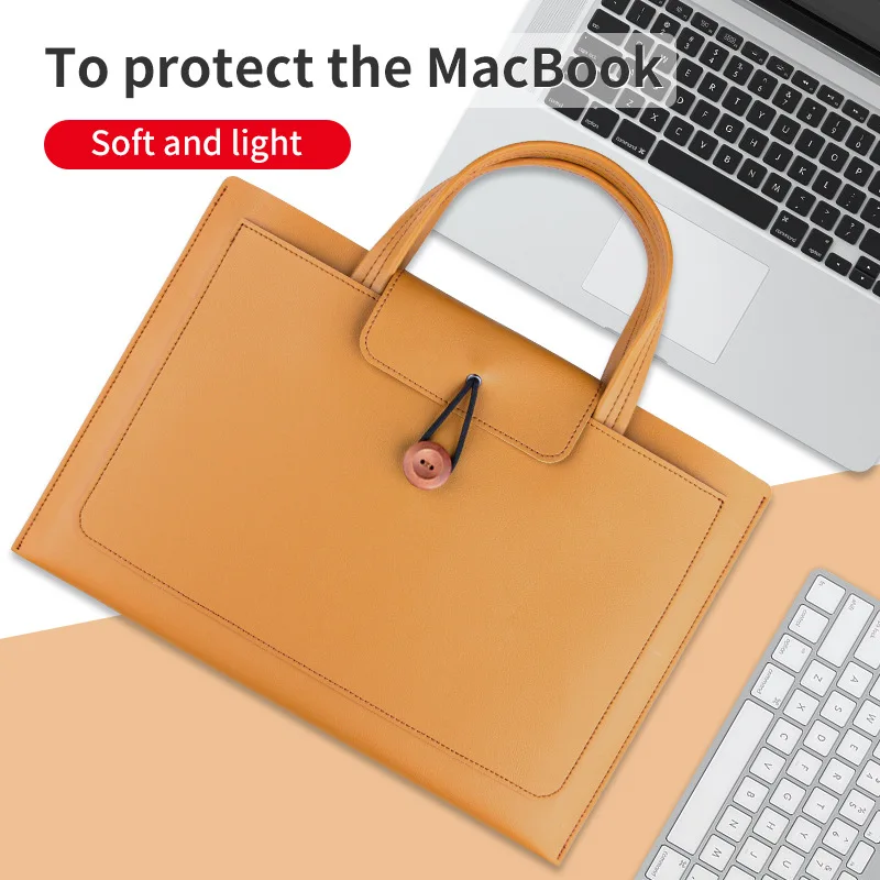 Lightweight Laptop Bag Large Capacity Business Bag Briefcase Applicable MacBook Air 13 Pro 14 16 Huawei 15.6 Inch