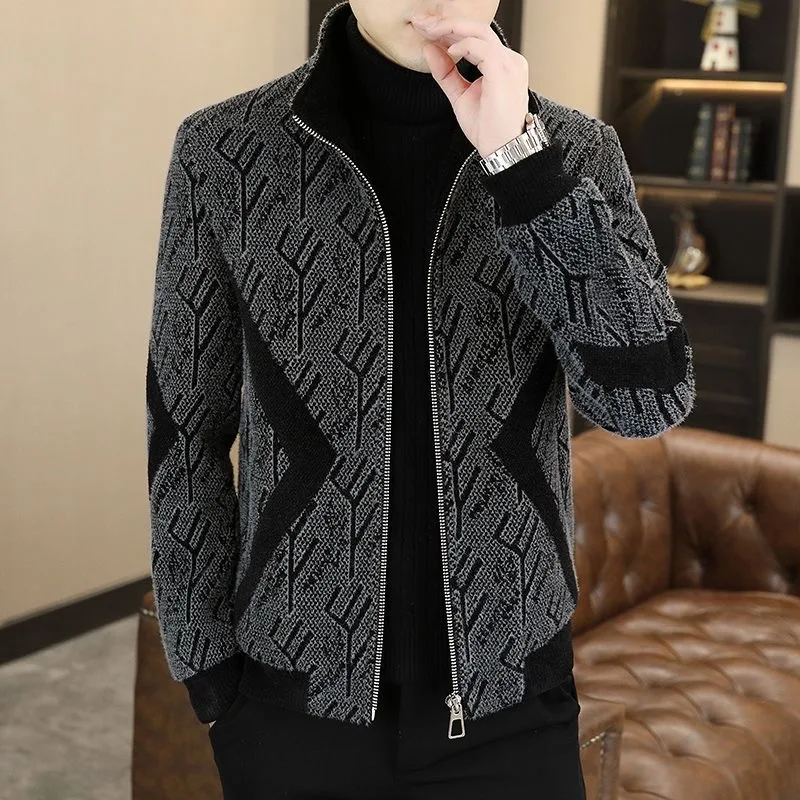 

Мужская демисезонная шерстяная куртка с воротником-стойкой и молнией, повседневная, деловая, элегантная, удлиненная...