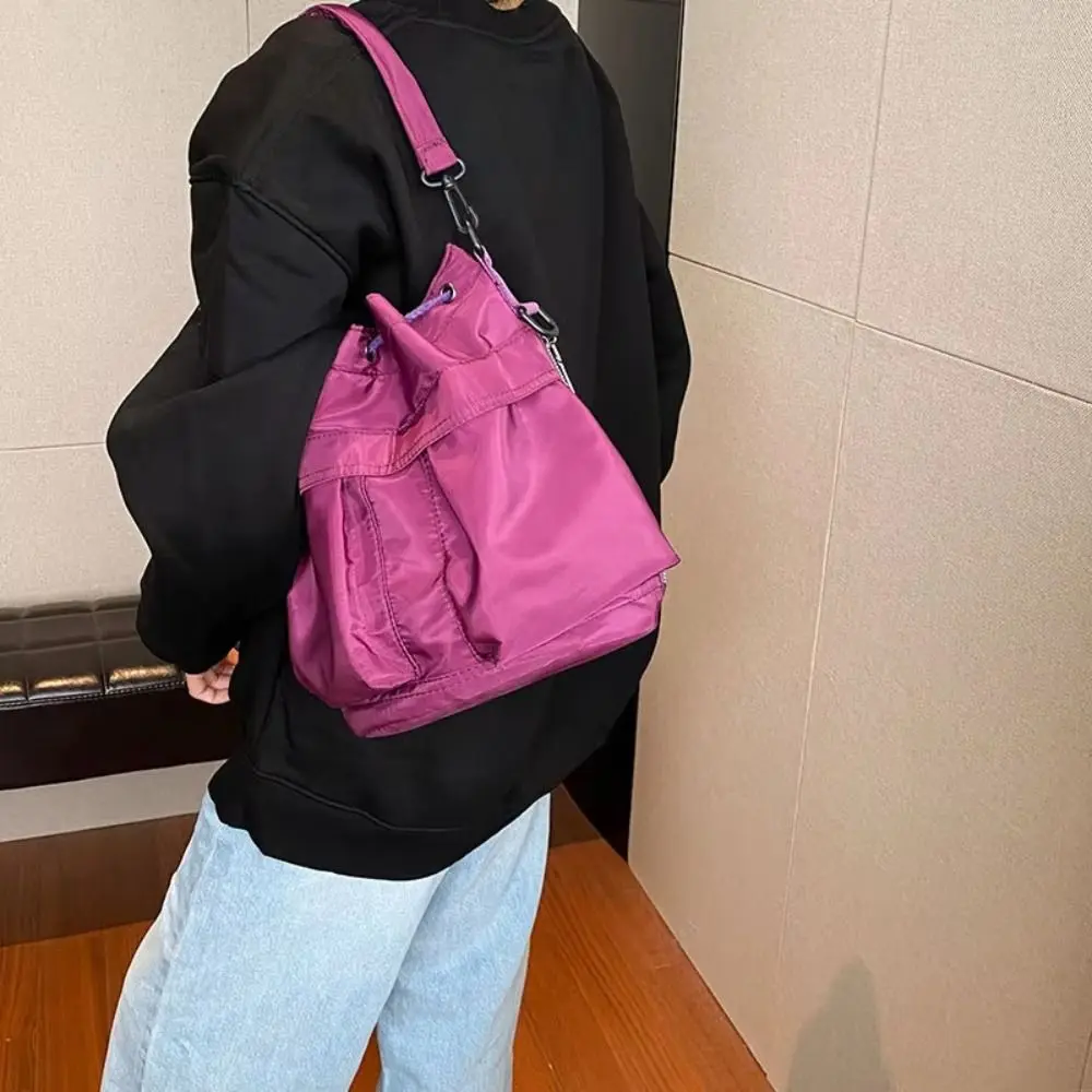 

Портативная женская сумка на шнурке, большая вместительная сумка через плечо для телефона, регулируемая однотонная сумка на плечо