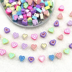 30pcs 10mm Heart Shape Fruit Beads Polymer Clay Beads Spacer Loose Beads for Jewelry Making DIY Bracelet Earring