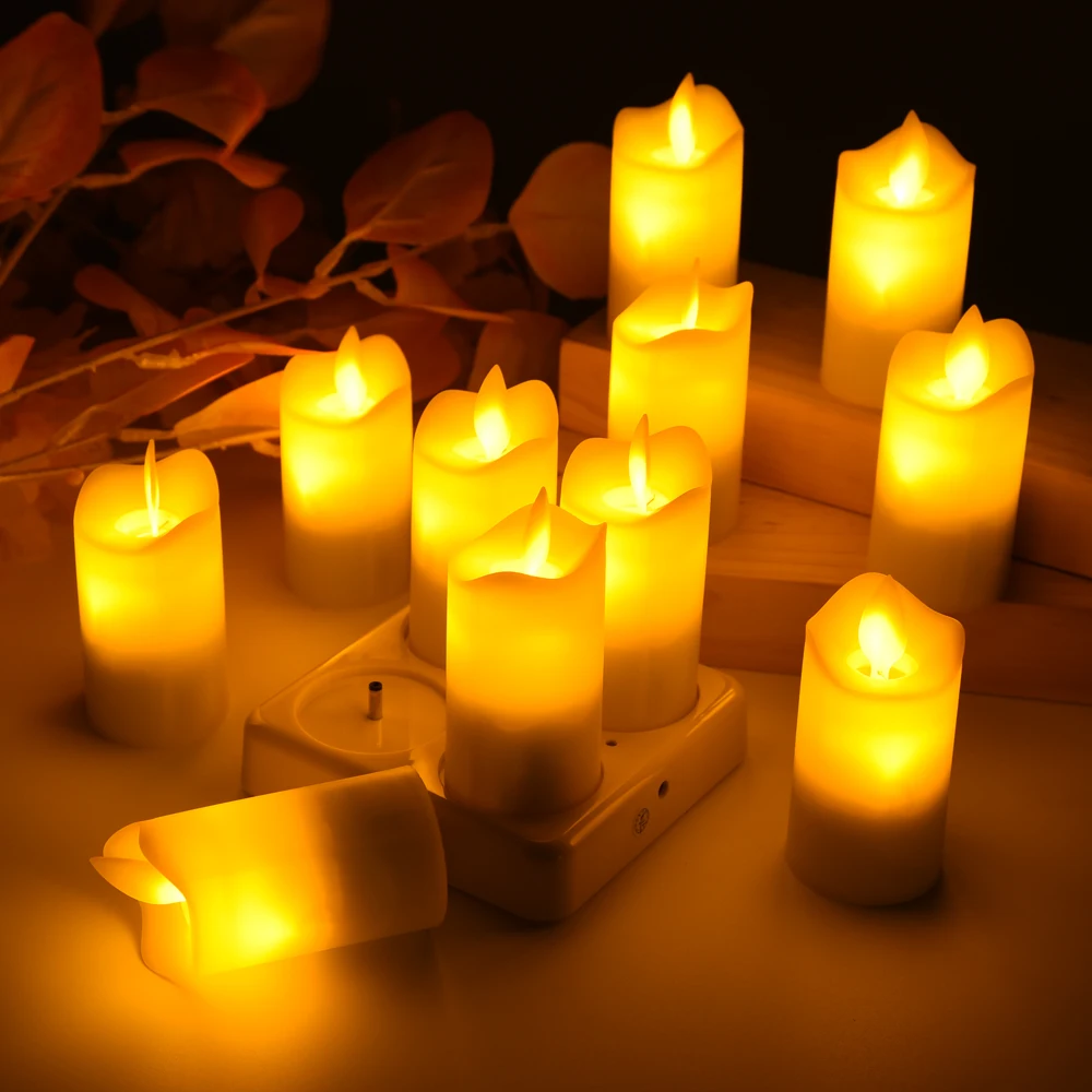 

Оптовая продажа с фабрики Sin Llama Y LED Velas электрическая перезаряжаемая светодиодная свеча с желтым светом и движущимся пламенем