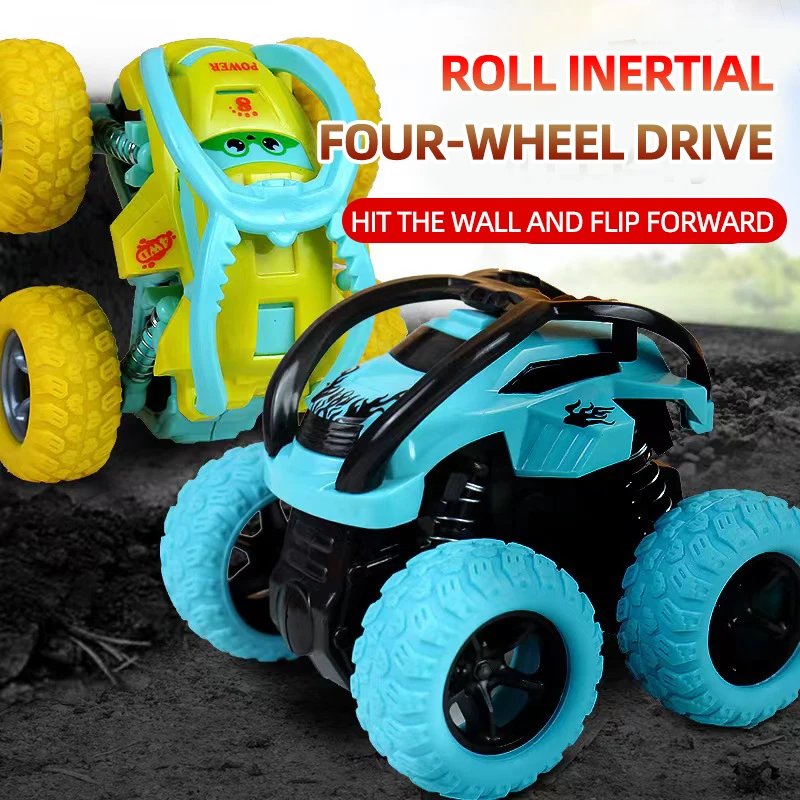 Off-Road Car Toys Rotate Toy Vehicles Inertial Four-wheel Drive Stunt Pull Back Toy Car Off-road Vehicle Children\'s Toy Car Gift