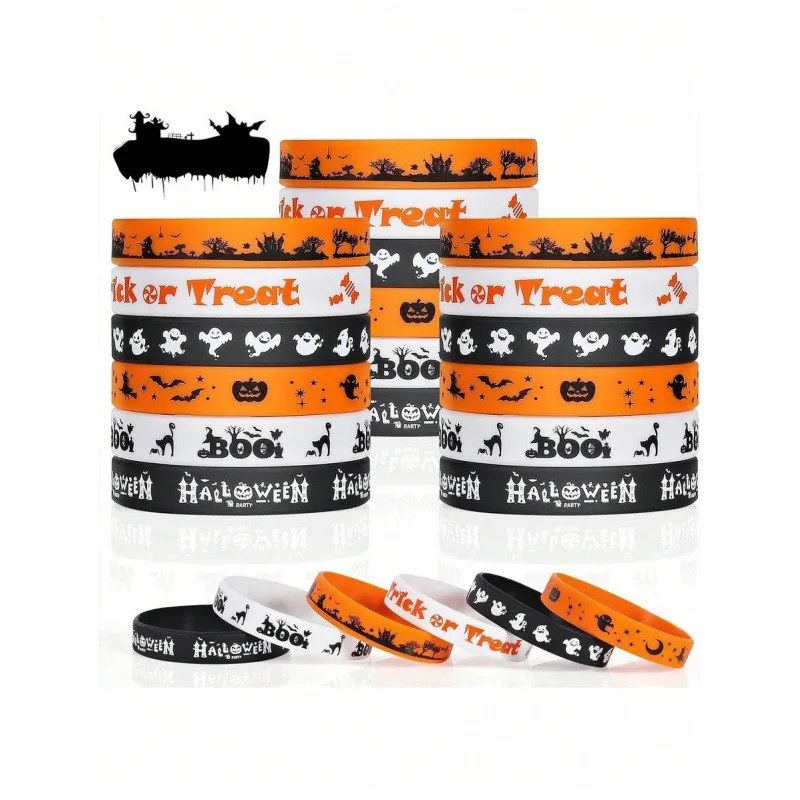 

Halloween Silicone Bracelet Women's Fashion Accessory Cross-Border Wholesale Dropshipping Customizable Arm Ring Jewelry
