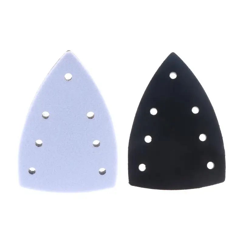 Premium Triangle Sanding Pads, Foam Pad, and 7-Hole Backing for Sander and Abrasive Tools.