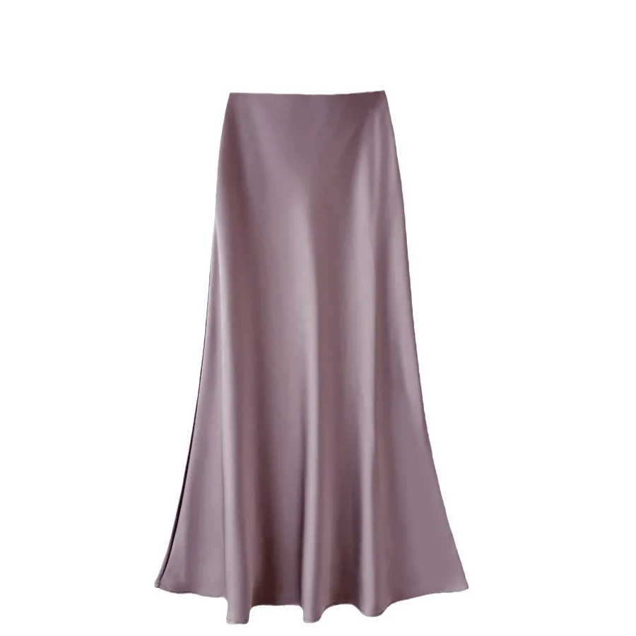 

2025 Spring/Summer New Style Hip Wrapping Fish Tail A-line Long Skirt with High Waist and Medium Length