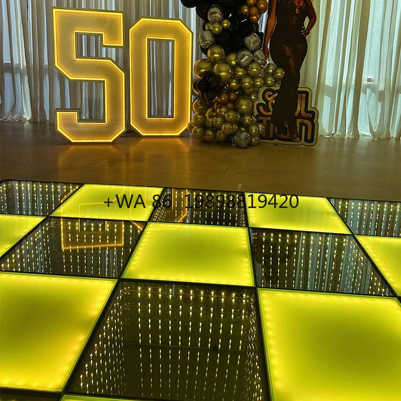 High Quality Waterproof DJ LED Digital Dance Floor, Portable Matrix Design Easy Install for Wedding Party Stage