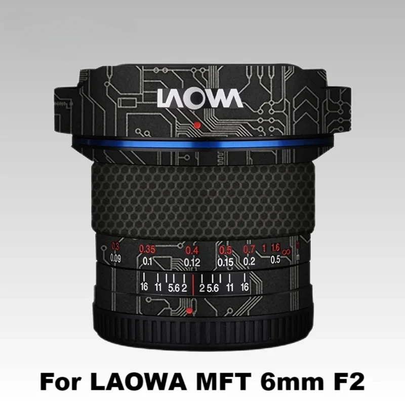 Voor LAOWA 6mm F2 Decal Skin Vinyl Wrap Film Camera Lens Lichaam Beschermende Sticker Jas MFT 6mm F2.0 C-Dreamer Voor M4 3 Mount