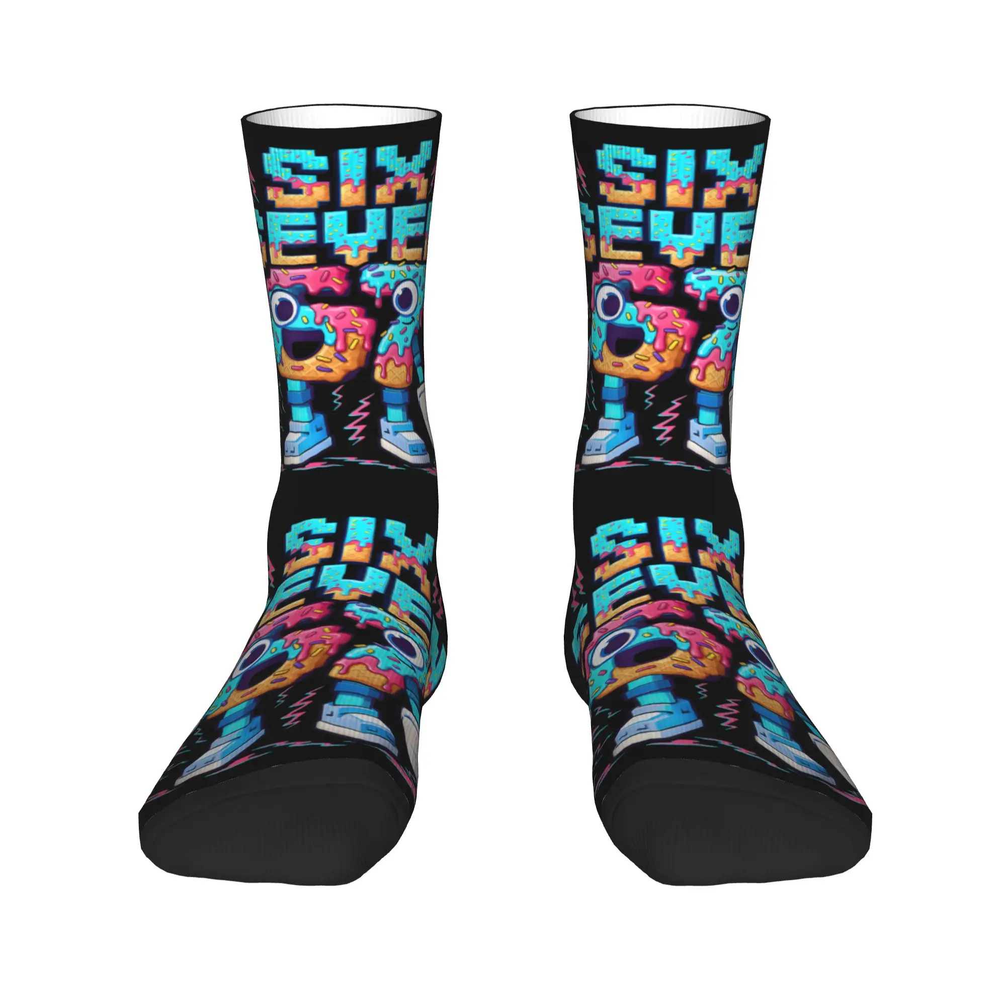 

Kawaii Six Seven Brainrot Italian Funny 67 Gaming Meme Socks Men Women Warm 3D Print Sports Football Socks