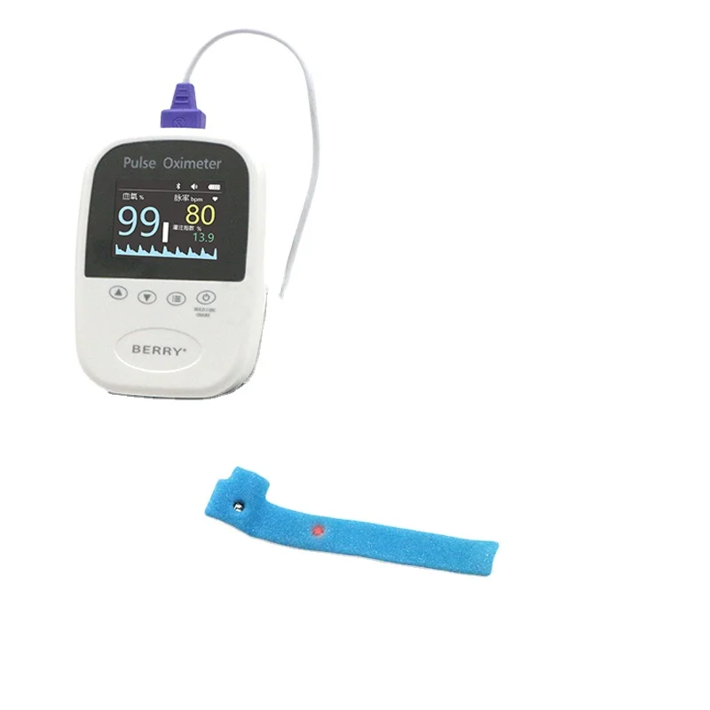 Berry spo2 sensor CE approved portable handheld palm neonatal pulse oximeter with alarm function Bluetooth oximeter