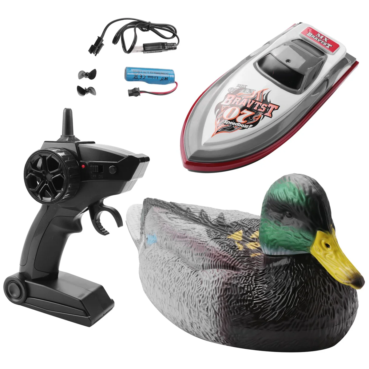 V201 RC Boat RC Duck Boat 2.4Ghz Hunting Motion Remote Control Duck Boat Waterproof for Swimming Pool Pond Garden Decor