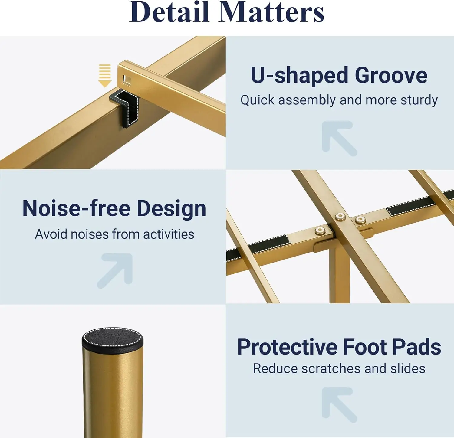 Full Size Metal Platform Bed Frame with Victorian Vintage Headboard and Footboard/Mattress Foundation/Under Bed Storage