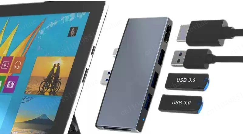 Adapt to 4/5/6/7/8/9 converter hub USB 3.0 network port