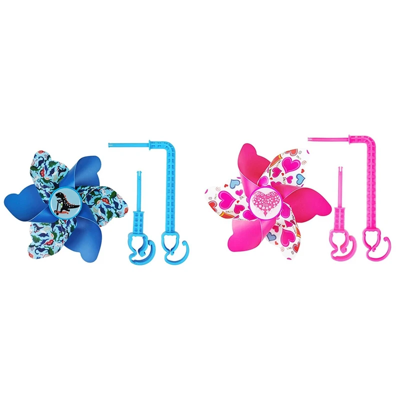 Baby Carriage Windmill Decoration,Flower Patterned Handlebar Windmill, Spinning Decoration Replacement Parts For Bikes