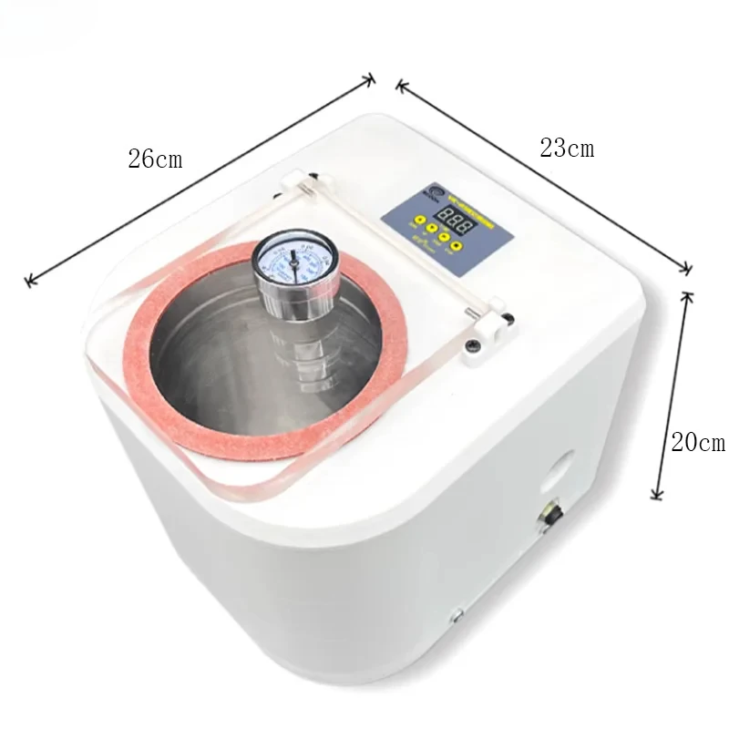 AC 220V intelligent silicone, epoxy resin, DIY crafts vacuum degassing chamber digital display vacuum defogger