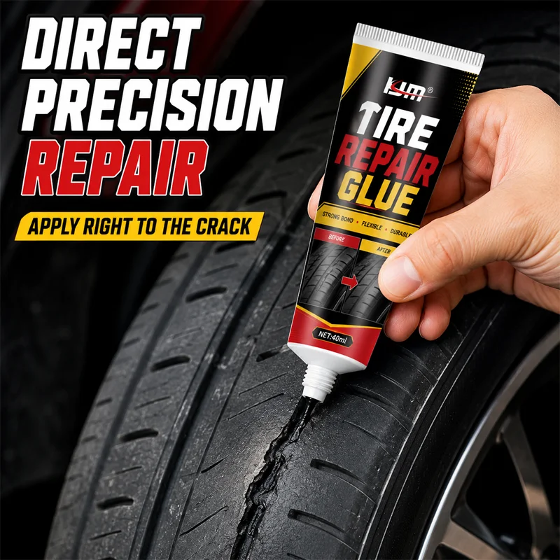 Car Tire Repair Adhesive Strong Glue Waterproof Heat Resistant Instant Liquid Vehicle Accessories